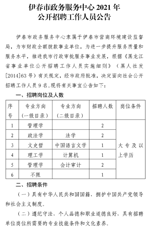 乌伊岭区数据和政务服务局最新招聘信息全面解析